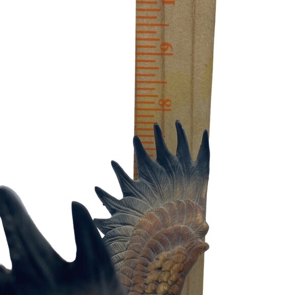 Vtg Bald Eagle & Hungry Eaglets in Nest Figurine Statue Hand Painted 8"x8" - Picture 7 of 9